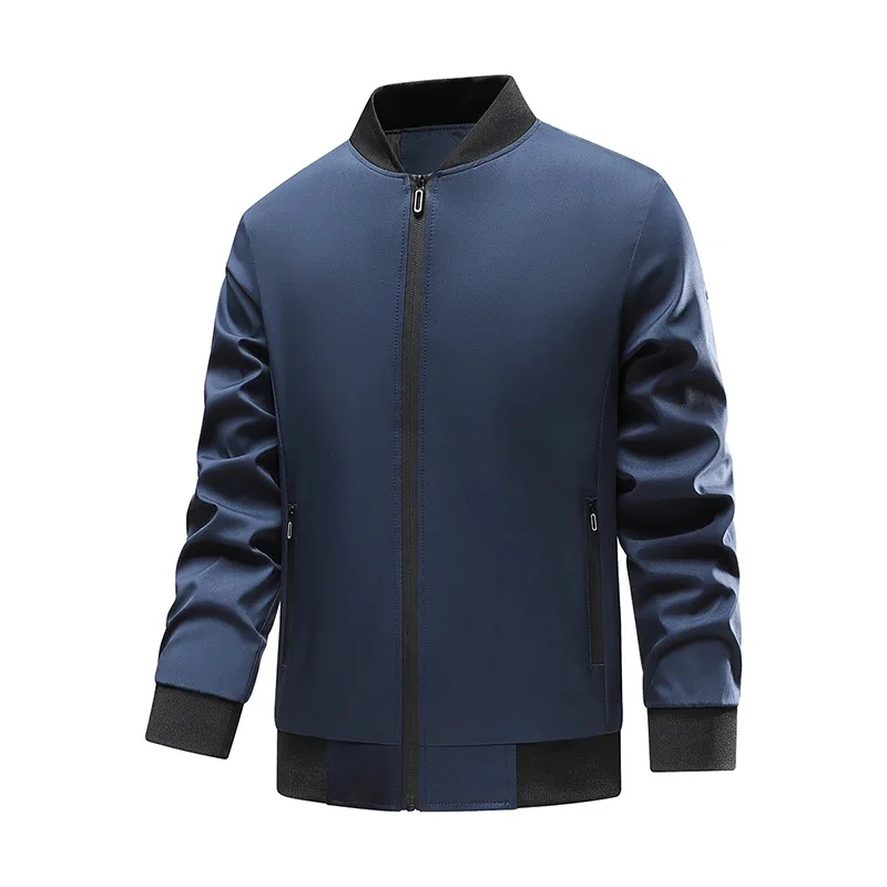 

Spring Fashionable and Autumn Casual Solid Color New Baseball Jackets for Men's