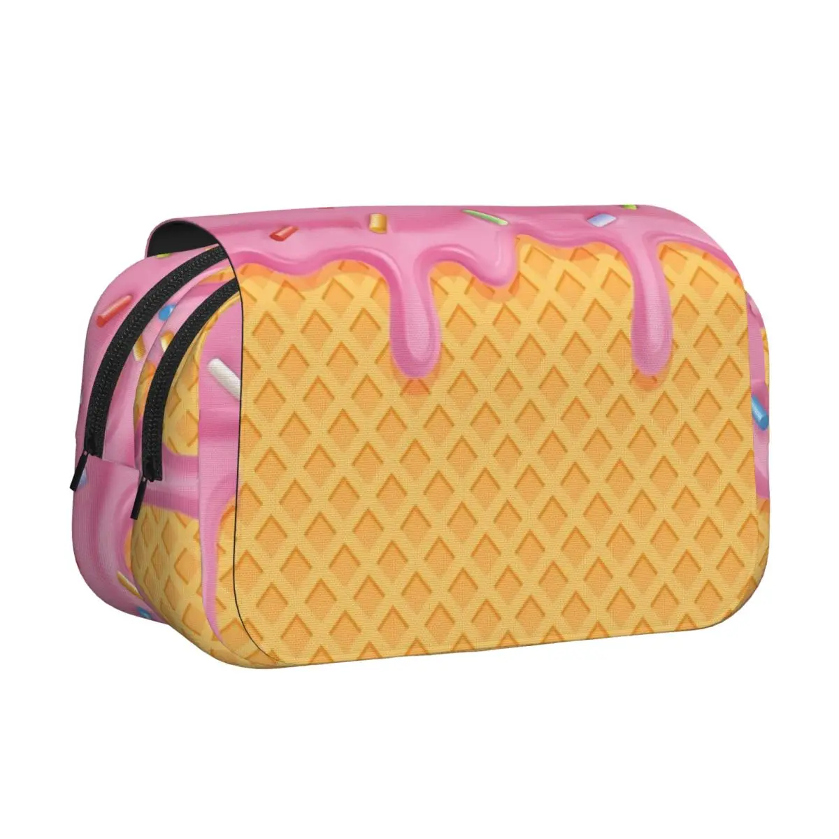 Strawberry Ice Cream Pencil Cases Pen Holder Hard Shell Leather Large Storage Pen Box Pencil Bag for Studen Gifts