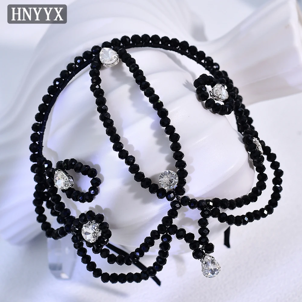 ที่คาดผมเจ้าสาวสไตล์โกธิค YouLaPan งานแฮนด์เมดประดับลูกปัดถักทอ แฟชั่นสำหรับผู้หญิง เหมาะสำหรับงานเลี้ยง งานปาร์ตี้ รุ่น YXA407