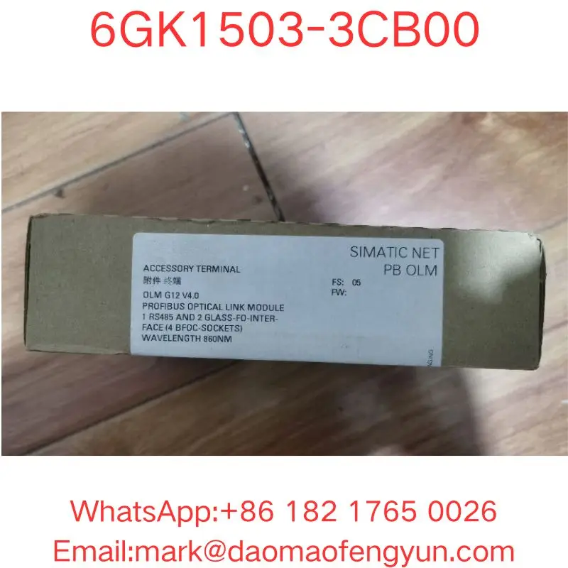 6GK1503-3CB00 Brand New  PROFIBUS OLM/G12 V4.0 Optical Link Module with 1 RS 485 and 2 glass FOC interfaces