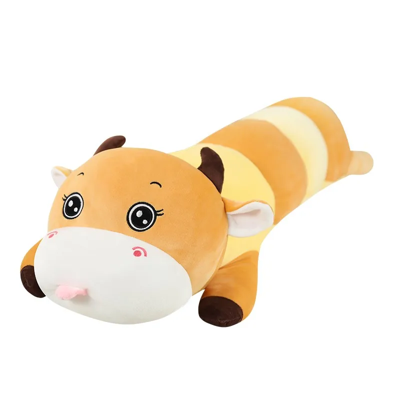 

Nice Cute Animals Caterpillar Doll Stuffed Unicorn Dinosaur Cattle Plush Toys Soft Cartoon Long Pillow Girls Birthday Gifts