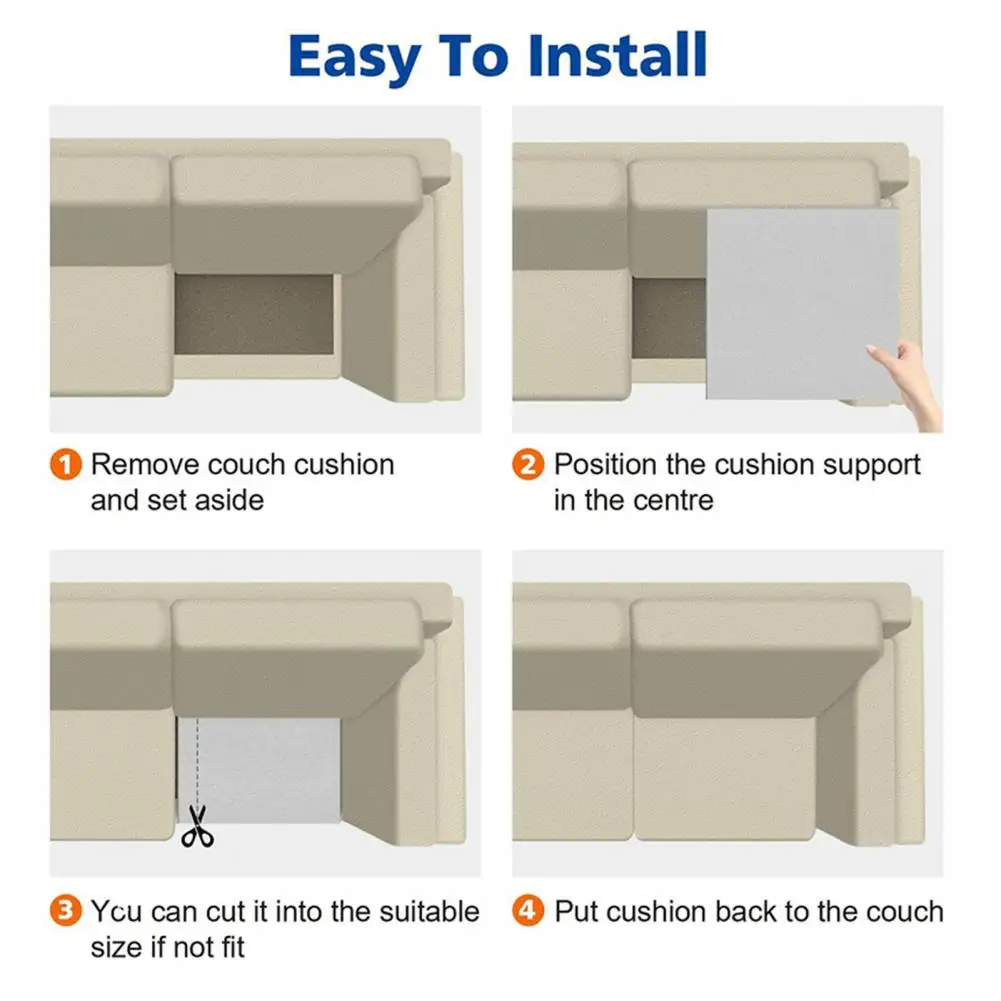 Sofa Cushion Enhancement Set of 3 High Density Couch Supports for Sagging Cushions Restore Collapsed Sofas with for Couch