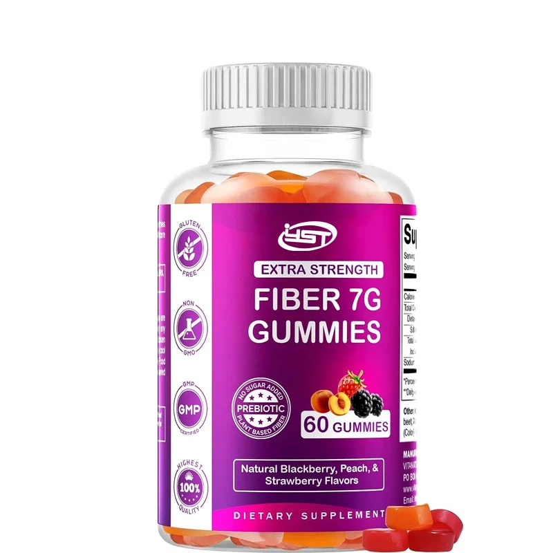 

Adult Vitamin prebiotic fiber gummies -7G fiber super strong -60 pectin based gummies - Digestive health and regular support