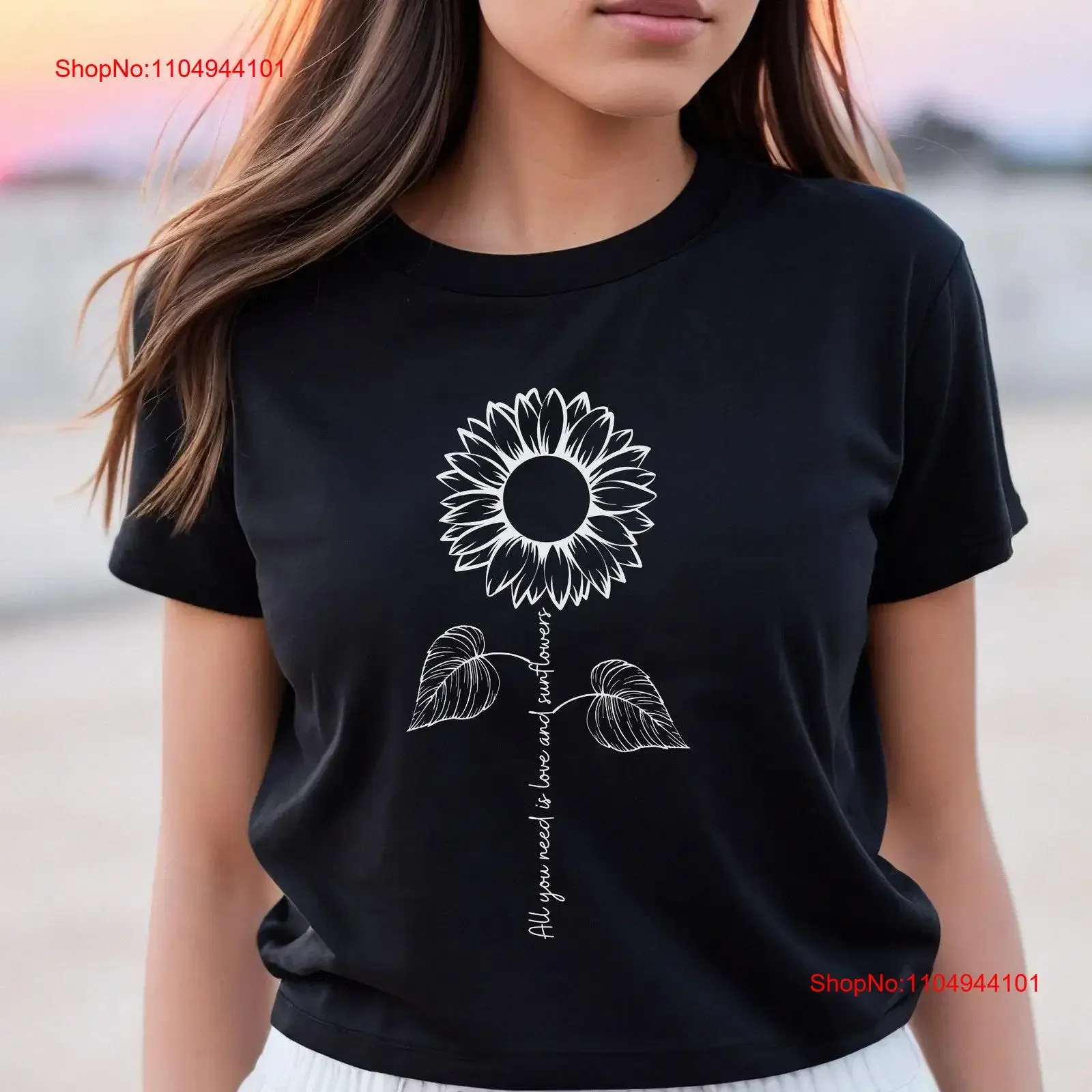 

Футболка с подсолнухом, все, что вам нужно, это любовь и подсолнухи, женская вдохновляющая футболка для садоводства, уличная, винтажная, универсальная, слегка