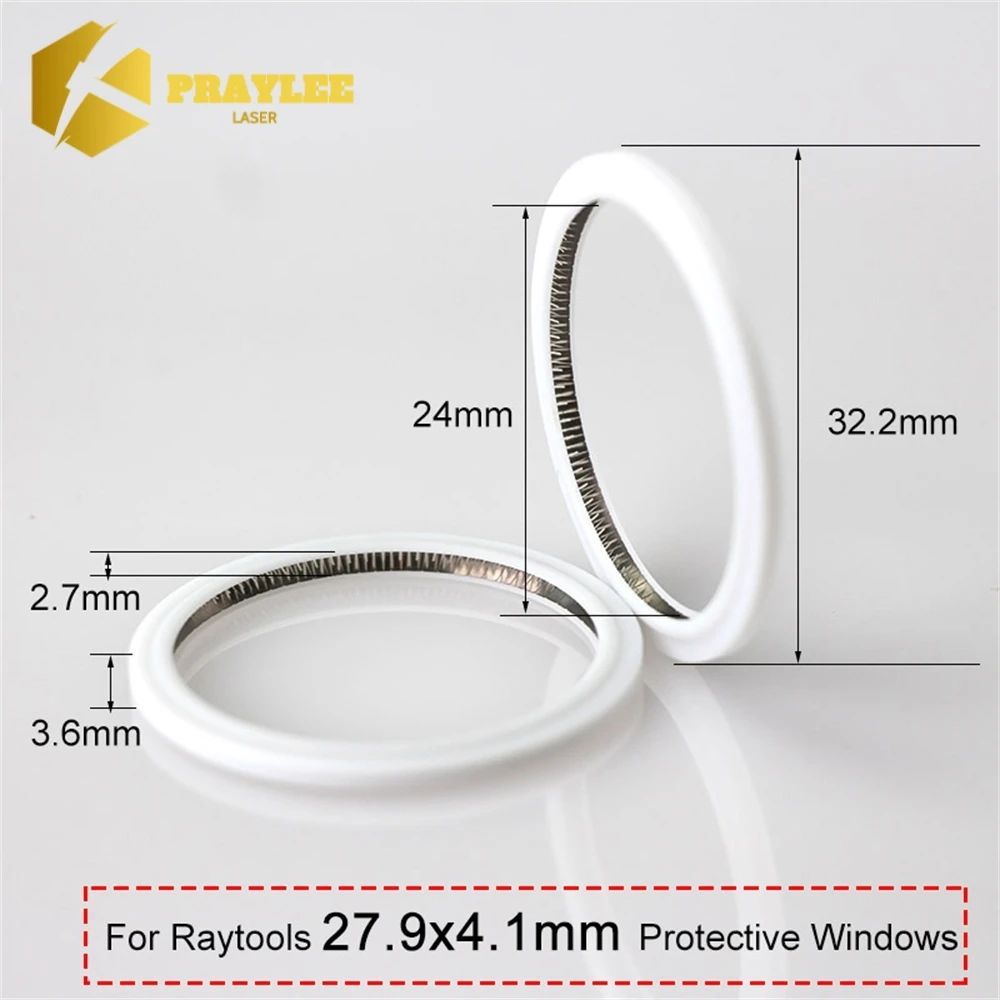 Imagem -04 - Praylee-original Raytools Selagem Anel para Laser Janela Protetora Lente Fibra Laser Cabeça 279x41 249x15 37x7 mm