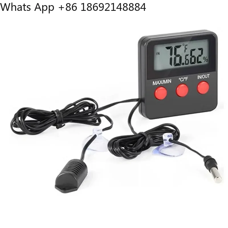 

Electronic Digital Display Thermohygrometer for Crawling Pets Wet and Dry Temperature Monitor for Egg Hatching