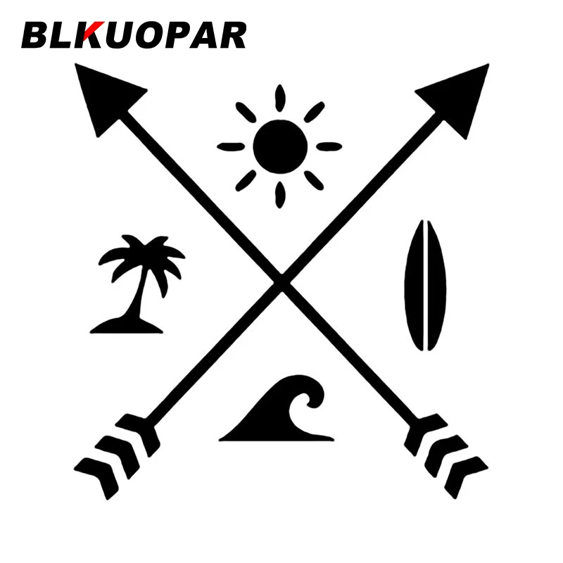 BLKUOPAR Arrowhead Tag Decals Waterproof Nature Sand Car Stickers Silhouette Sunlight Die Cut Windows Motorcycle Car Goods