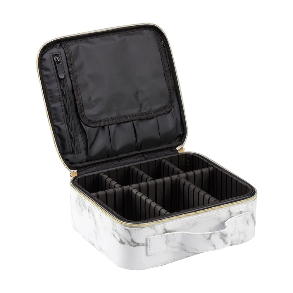 1Pcs Marble Pattern Bag Premium Polyester PU Makeup Pouch Lightweight Waterproof Travel Storage for Women Portable