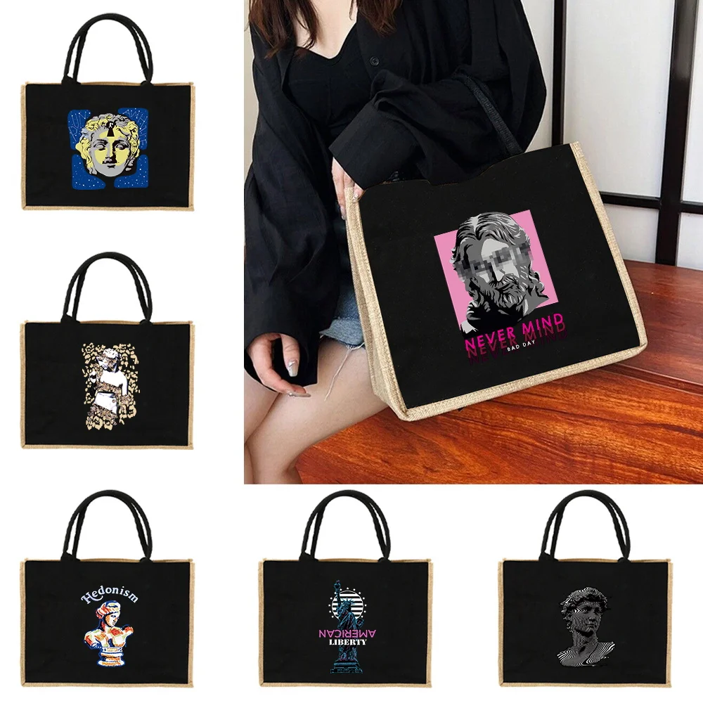 

Дорожные портативные новые женские сумки-тоут для хранения, большая вместительная сумка для покупок, серия скульптур, многофункциональная сумка на плечо