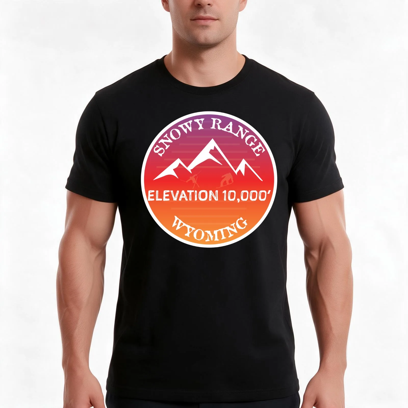 Snowy Range Ski Mountain Wyoming T-Shirt Summer Casual Cotton Tee Oversized Streetwear Tops Vintage Graphic Print