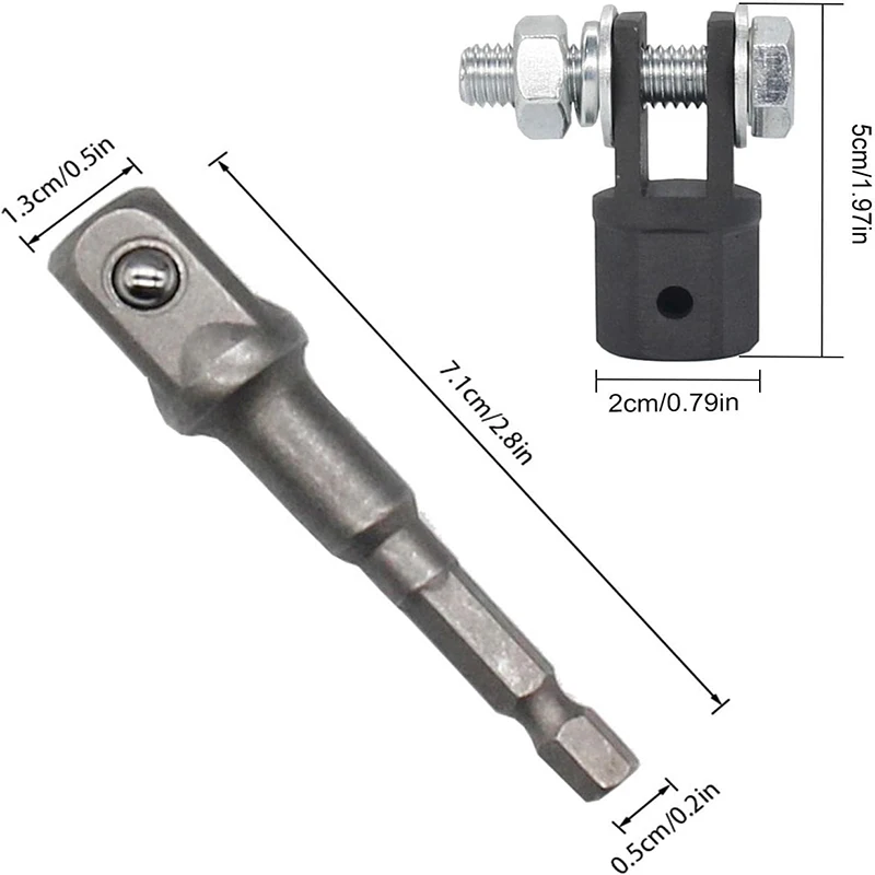 Scissor Jack Adapter With Adapter Rod Chrome Vanadium Steel Wrench Tool Automotive Jack Drill Adapters For Impact Drills Socket