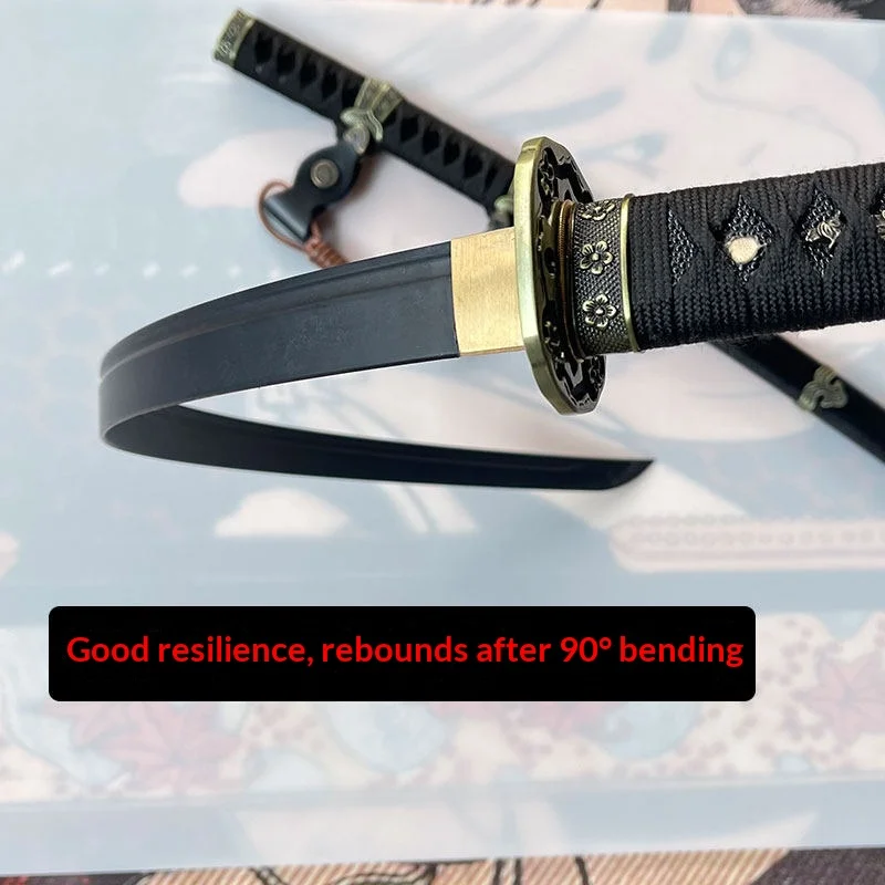 Rubber Katana Training Iaido Sword With Sheath Unbreakable Flexible Integrated Simulation Blade For Adult Practice