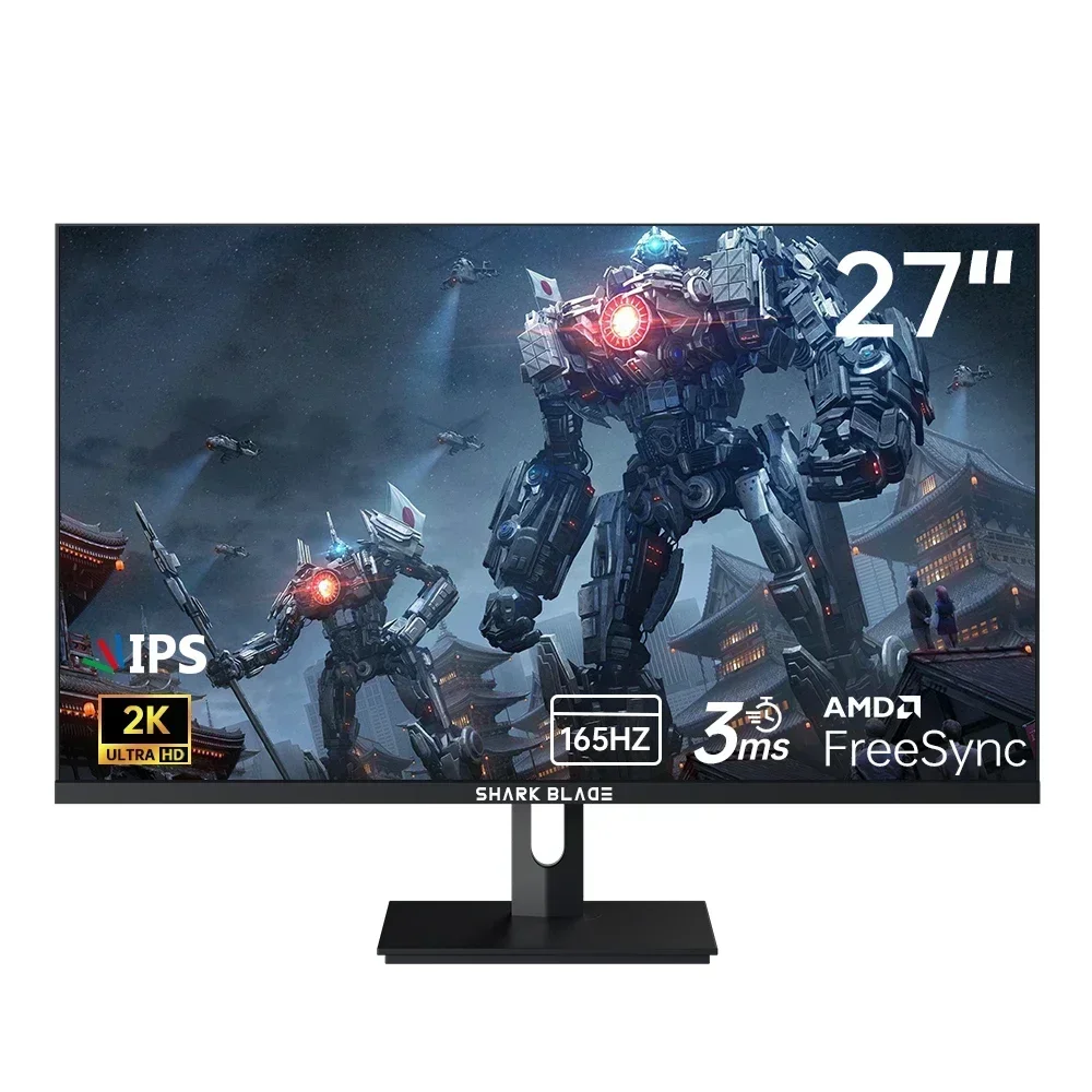 

27 Inch Monitor 2K Computer Display Speakers 165Hz PC Gaming Screen Fast IPS 16:9 2560*1440