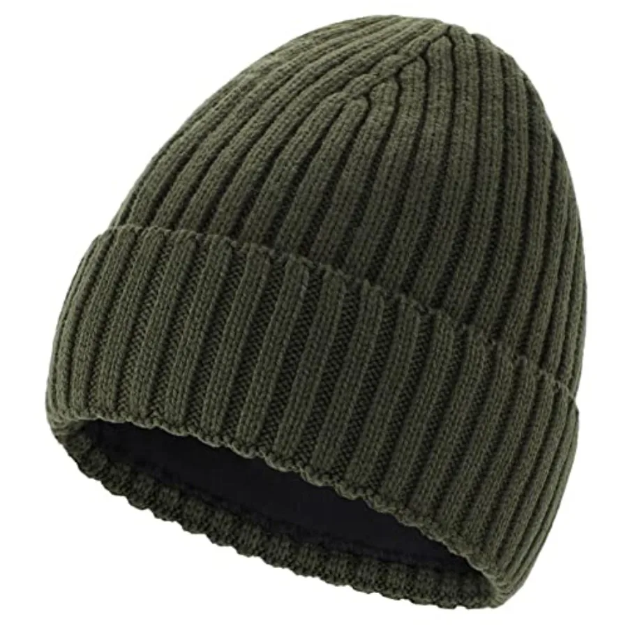 

Connectyle Fleece Lined Cuffed Beanie Hat for Men Women Knitted Winter Wool Beanies Skull Cap Warm Watch Hat