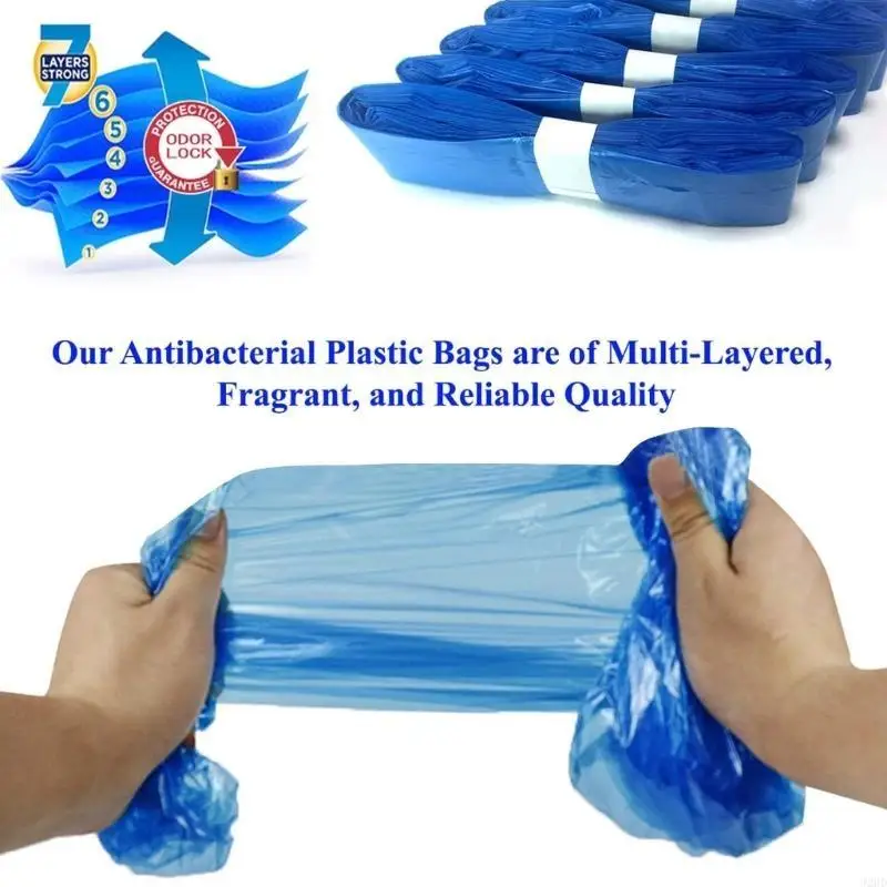 J2HD 8pcs Nursery Freshing Diaper Pail Refills Diaper Garbage Bag Refills Baby Diaper Pail Refill Cartridges Easy to Use view 3