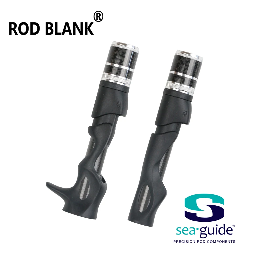 Rod Blank 1Pc Seaguide Reel Seat kit 4 Axis Cross Wrapping Carbon Fiber Cap Fishing Rod Building Components Rod Repair Accessory