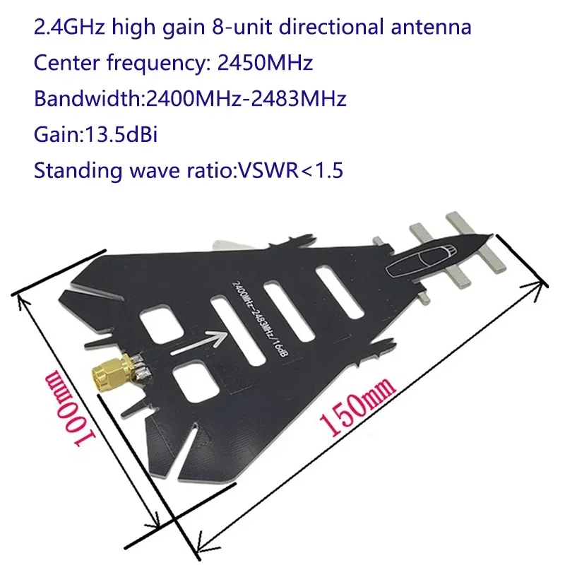 

Hot salesHot sales2.4GHz antenna remote control extended range high gain antenna Yagi antenna image transmission