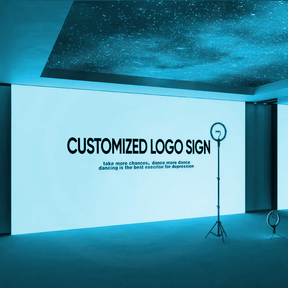 علامة صندوق إضاءة مخصصة صندوق إضاءة RGB لديكور غرفة المعيشة لافتات مضيئة لصندوق إضاءة إعلانات الأعمال
