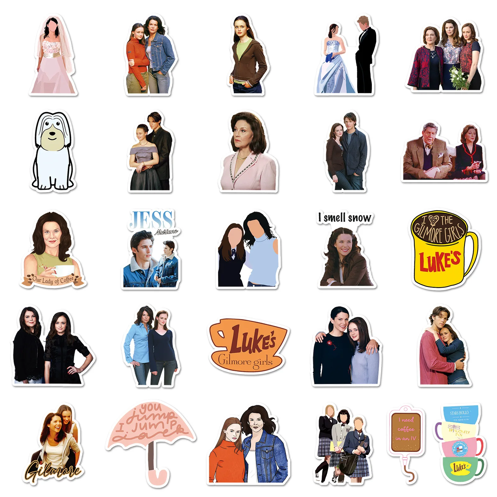 10/30/51PCS TV Show Gilmore Girls Stickers Graffiti Decal Decoration Suitcase Scrapbook Phone Laptop Stationery Kid Toy Sticker