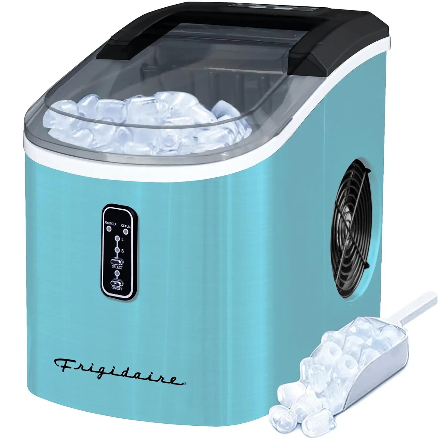 NEW Ice Maker Machine - SELF CLEANING - Makes 26lbs. Ice Per Day - Blue Stainless