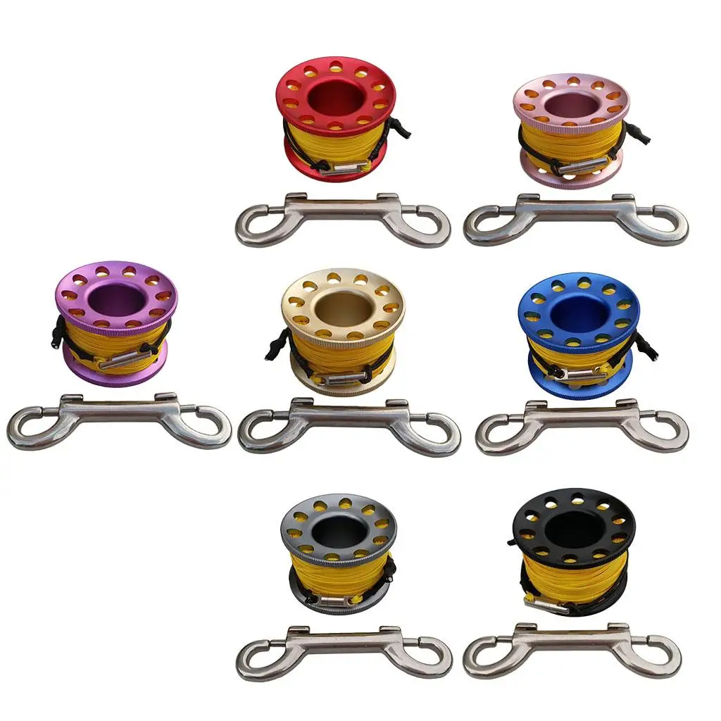 

Finger Reel 15m with Carabiner Stainless Steel End Snap
