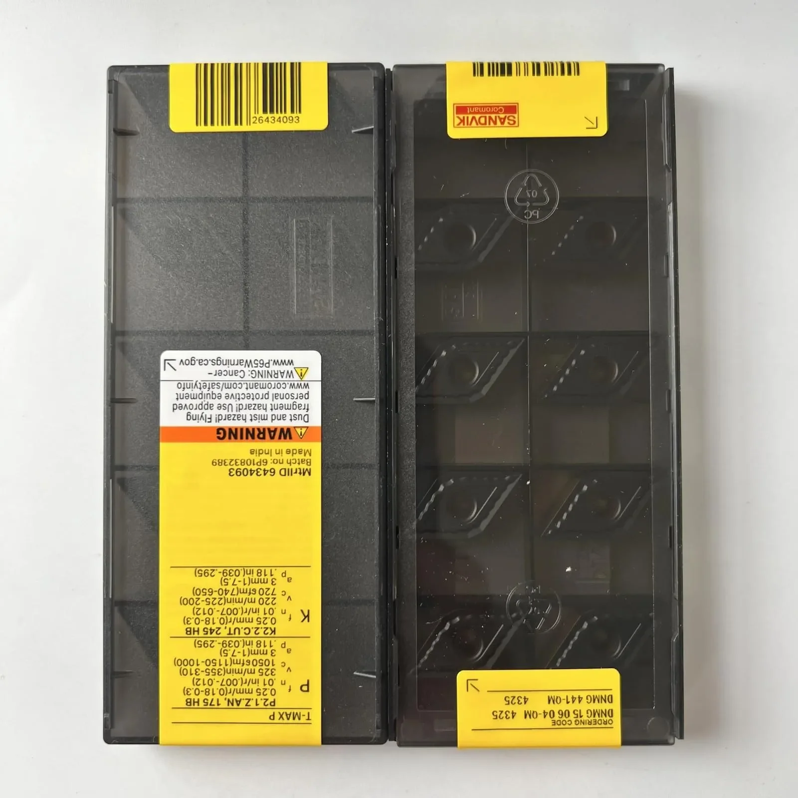 

SANDVIK / DNMG150604-QM 4325 / Твердосплавные пластины для ЧПУ, 10 шт.