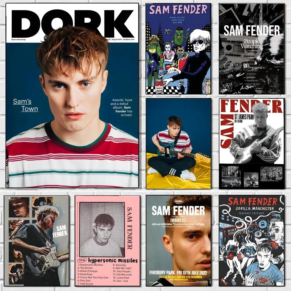 Sam Fender Poster HD Wall Art Decal Self-Adhesive Aesthetic Decor For Home Living Bedroom Bar Aesthetic