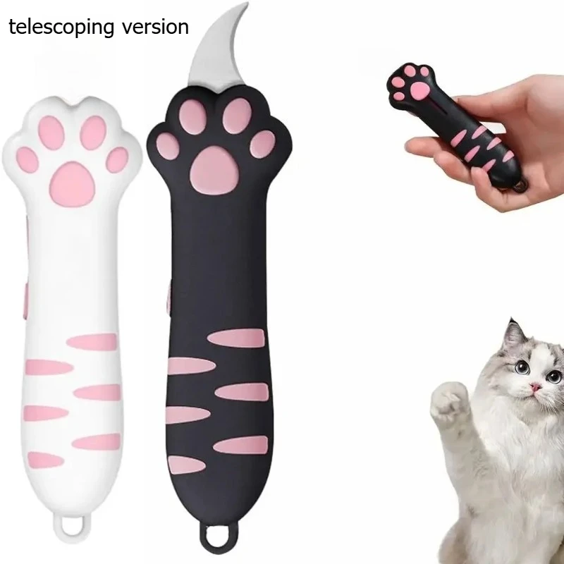 1pcs Cat Paw Sharp Box Cutters Mini Portable Cat Claw Utility Knife Creative Hand Account Decor Paper Cutting Tools Art Supplies