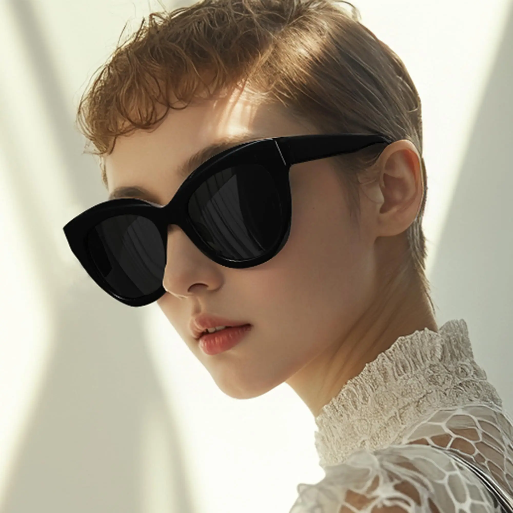 

ZENOTTIC Trend Butterfly Polarized Sunglasses Handmade Acetate Thick Frame UV400 Protection Square Sun Glasses for Ladies