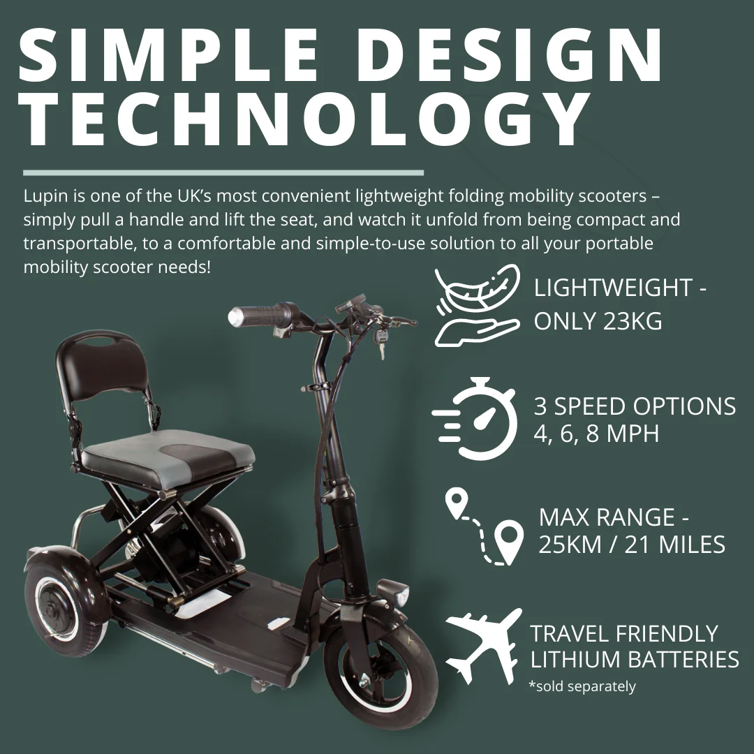 Lightweight Foldable New Mobility Electric Tricycle 3 Wheel Bike Bicycle Scooter