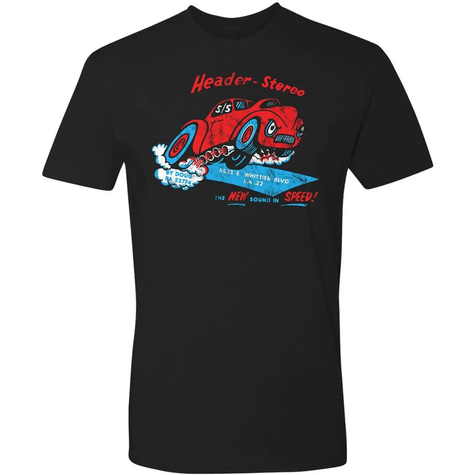 Hot Rod T Shirt 100 Cotton Retro Art Speed Shop Garage Header Stereo vintage Washed Top For Everyday Wear Stretched Unisex
