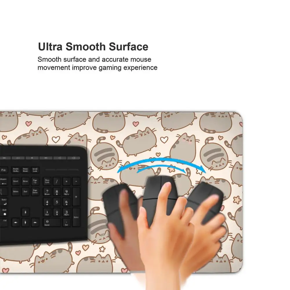 Cartoon P-Pusheen Cat Mouse Pad Large Computer Mouse Pad Office Accessories XXL Pc Gamer Non-slip Deskmat Mousepad Keyboard