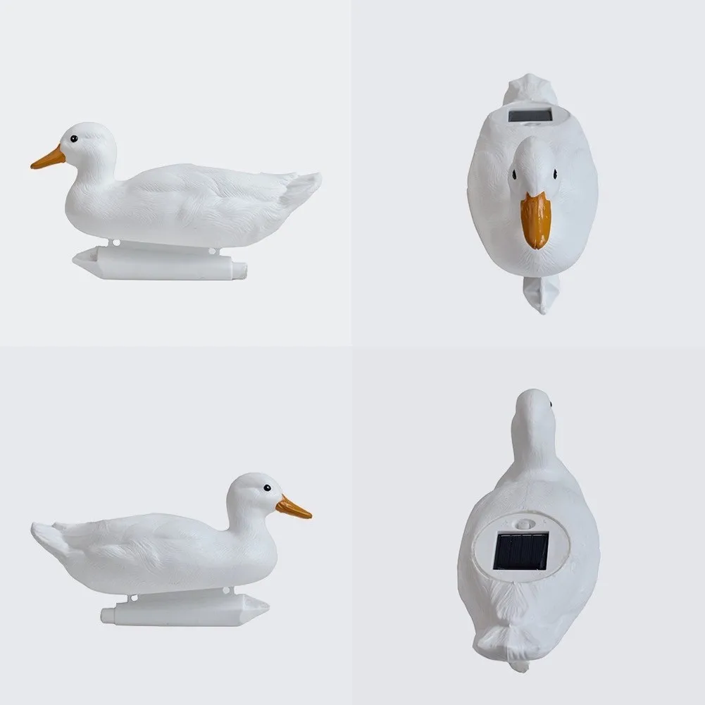 Outdoor Water Lamp Solar Floating Duck For Night Time Lighting Plastic Construction Realistic Duck Design IP44 Waterproof Rating
