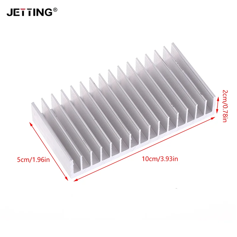 1Pc 10*2*5cm aluminium Heatsink CPU bantalan pendingin LED IC Chip pendingin Radiator Heat Sink pemanasan pembuangan panas pendingin