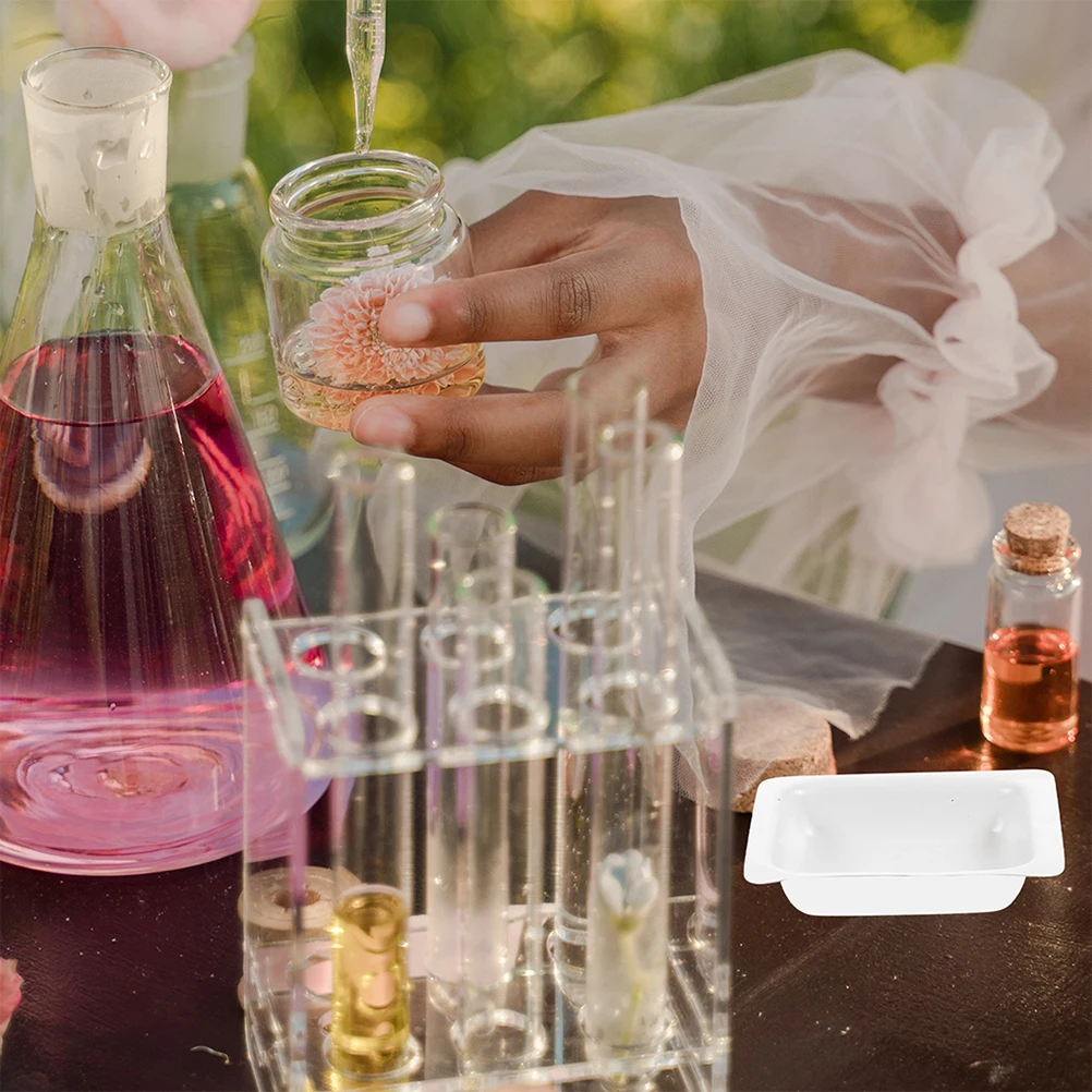 10Pcs 100Ml Small Weighing Trays Stackable Plastic Weigh Boats for Balances Microwave Moisture Analyzers Reusable