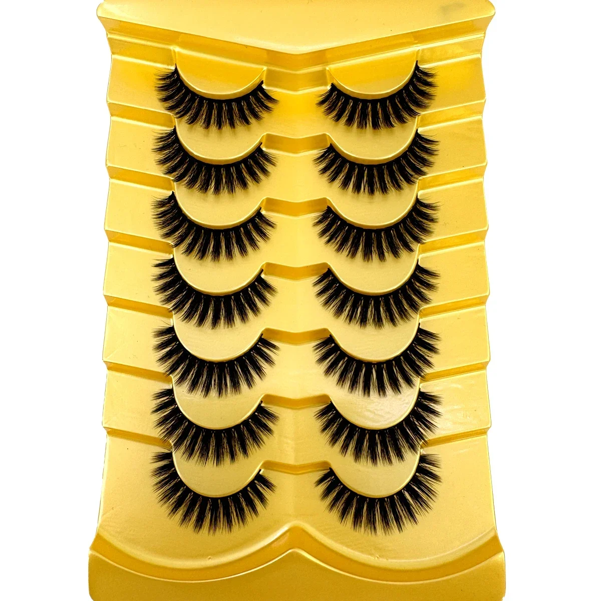 AMSDCN New Natural False Eyelashes 7 Pairs Dramatic 3D Mink Lashes Thick Fake Eyelash Extension Faux Cils Makeup maquiagem