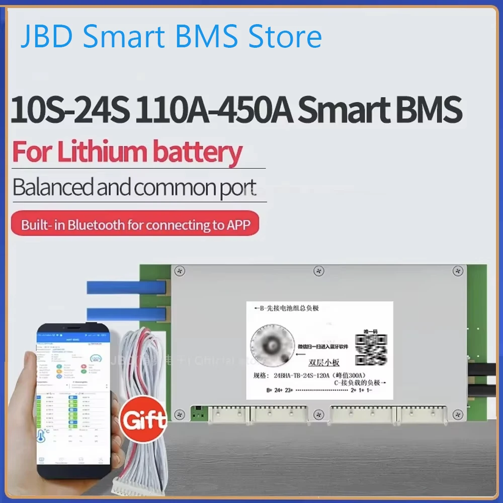 LiFePo4 Li-ion LTO Battery Protection Board 10S-24S ANT BMS 16S 20S 500A 450A 300A 275A 200A 125A with Software APP Support