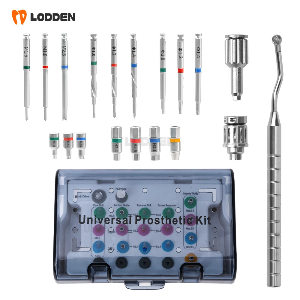 LODDEN Dental Screw Remover KIT Universal Prosthetic Implant Torque Screwdriver Wrench Prosthetic Restoration Ratchet