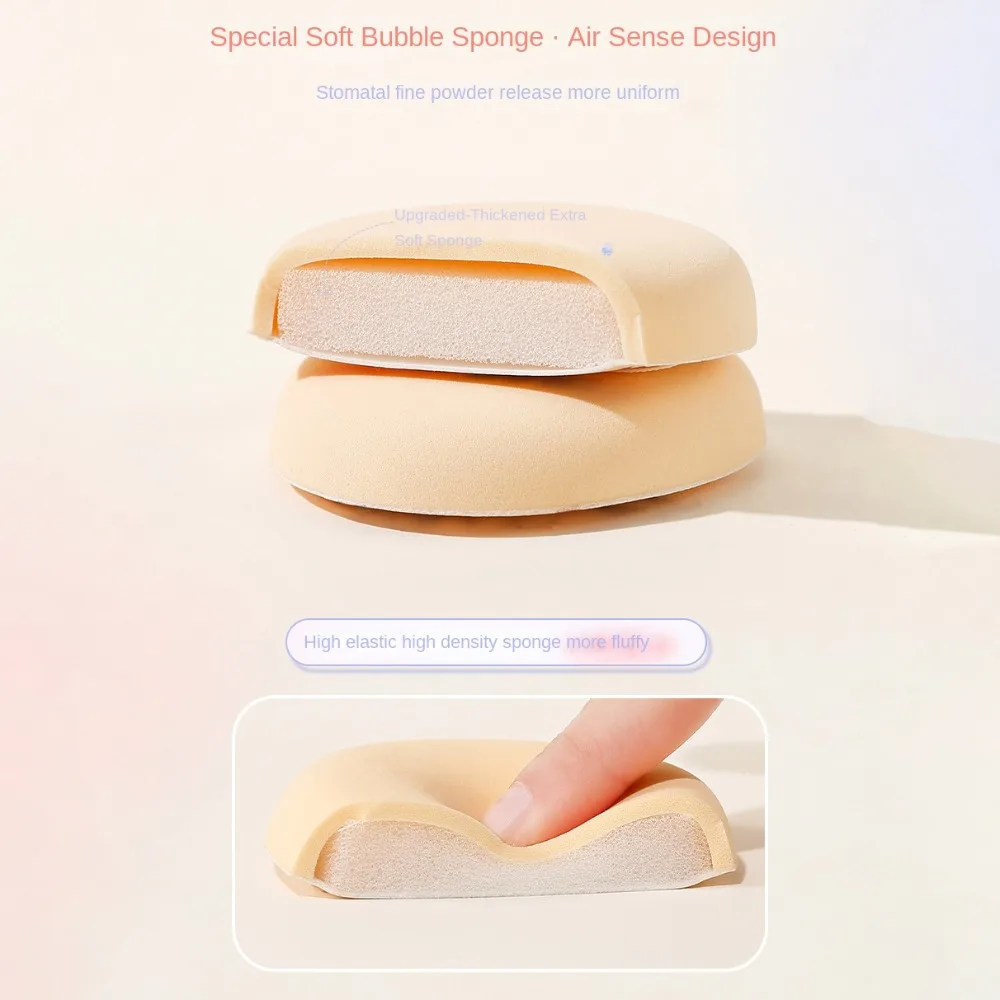 Esponja de maquillaje con cojín de aire, esponja profesional de algodón elástico con dibujos animados, cosmética, suave, animación Kawaii, cojín de aire en polvo