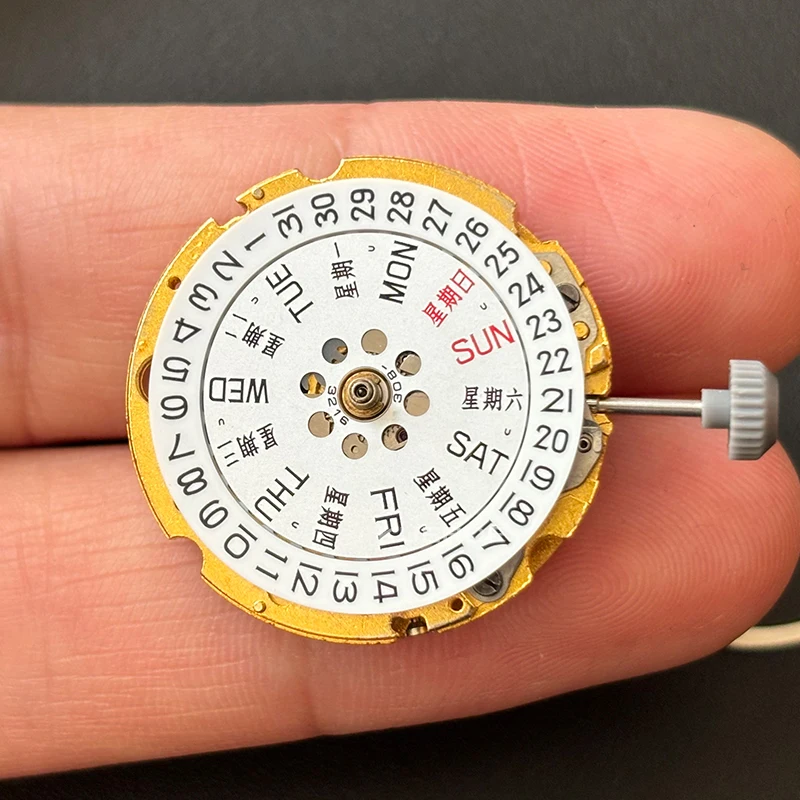 Original Japan For MIYOTA 8200 8205 8215 Golden Double Calendar Automatic Movement 21 Jewels Watch Replacement Spare Parts