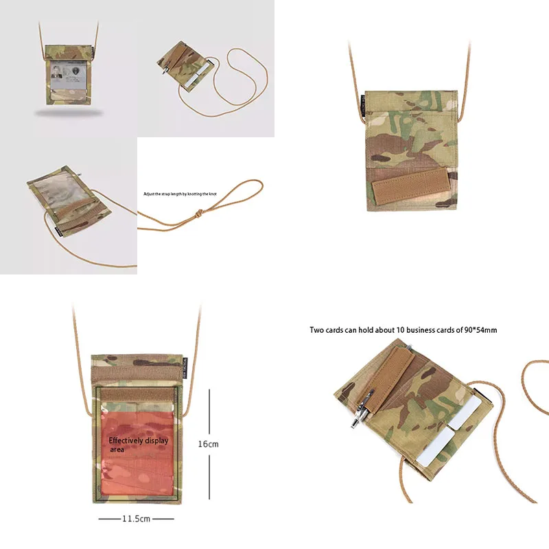 屋外idカードホルダー、ストラップ付き多機能id保護ケース、16x115cmアクセスコントロールカードケース、仕事活動用