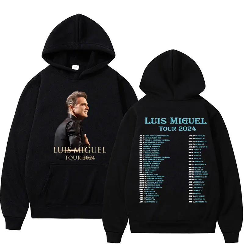 

90s Retro Luis Miguel Tour 2024 New Album Hoodies Men Women Harajuku Fashion Hip Hop Street Sweatshirt Casual Cozy Fleece Hooded