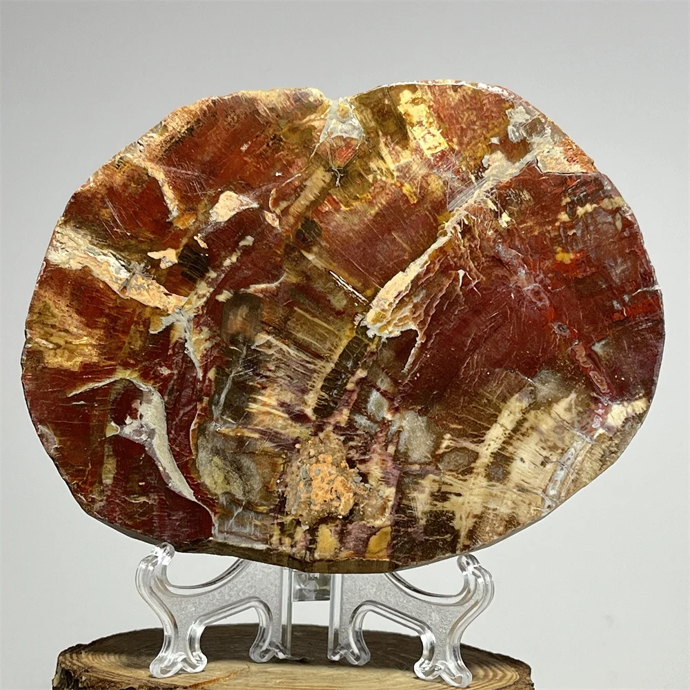 Crystal Natural Geode Energy Minerals Woodstone Stone Gift Mineral Home Decoration WitchcraftFeng Shui Specimen Energy Gem+Stand