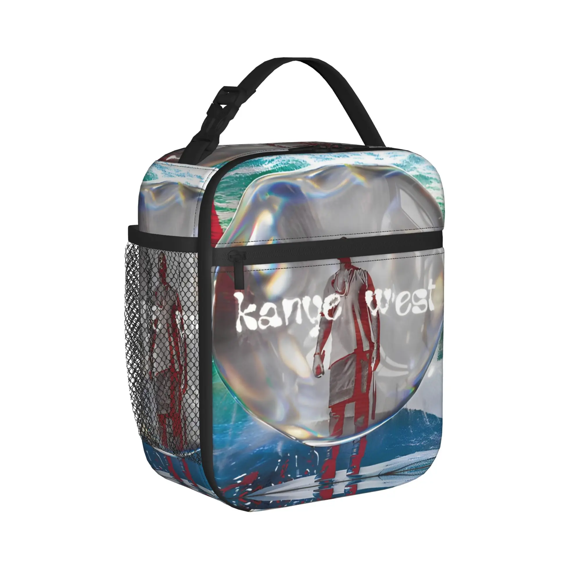 Rapper Kanye West Insulated Lunch Bag Thermal Bag Reusable,Lunch Container Meme Rap Tote Lunch Box Bento Pouch College  Picnic