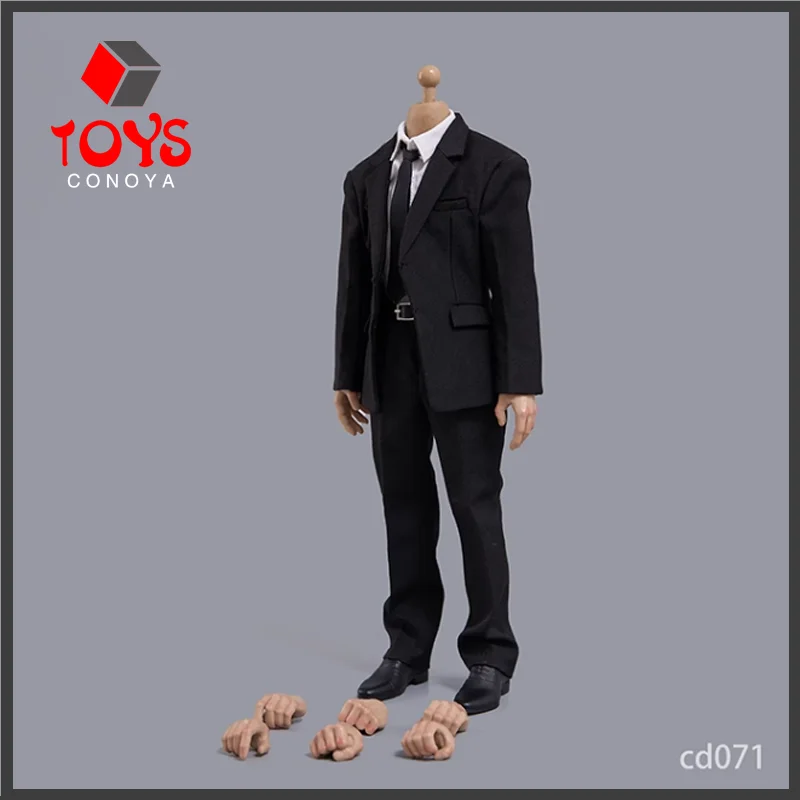 

【2024 Q3】cdtoys cd071 1/6 Scale Soldier Black Suit Set Action Figure Body With Replaceable Hands Fit 12-inch Male Head Sculpt