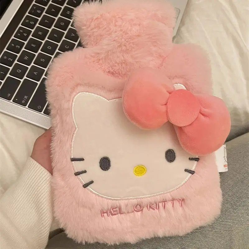 Sanrio Cute Cartoon Hot Water Bag Water-filled Thickened Explosion-proof Hello Kitty Plush Hand Warmer Winter Warm Artifact