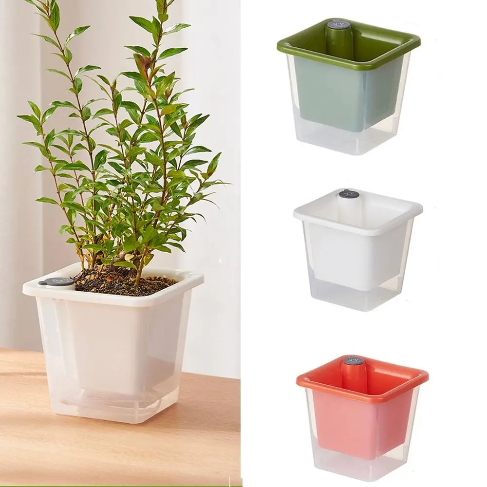 with Tray Drain Hole Flower Window Box Self Watering Large-capacity Vegetable Planter Plastic Removable Flower Pot