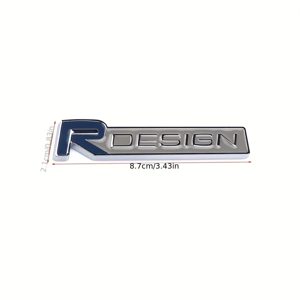 3D R DESIGN Letter Emblems Badges Car Sticker Decal for All Models Mazda 3bl Toyota Corolla 2009 Toyota Avalon 2020 Decoration