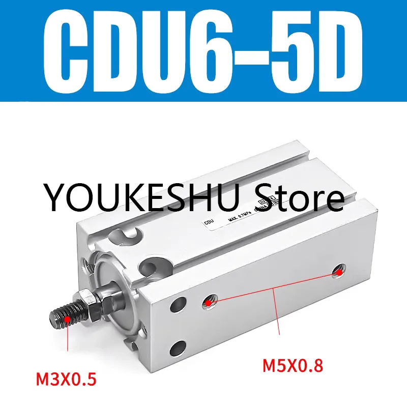 

Brand New Original Free-Mount Mini Pneumatic Cylinder CDU6-5D