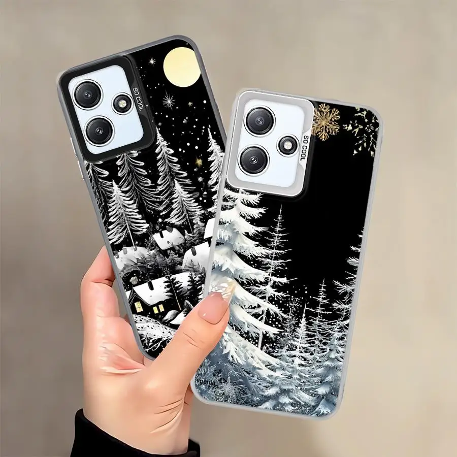 Christmas Tree Snow Phone Case for Xiaomi Redmi 12C 13 A3x A1 A3 A2 Plus 14C 13C A4 12 Soft Cover